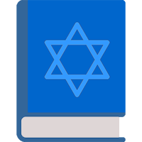 Clipart of Jewish prayer book with the Star of David on its cover.