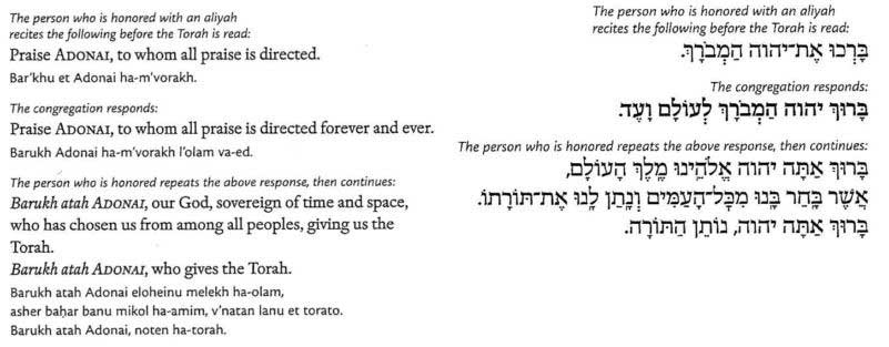 Blessings before Torah Reading