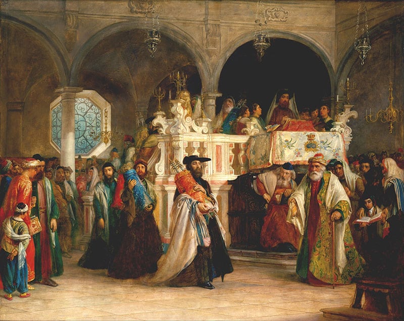Solomon Alexander Hart The Feast of the Rejoicing of the Law at the Synagogue in Leghorn, Italy